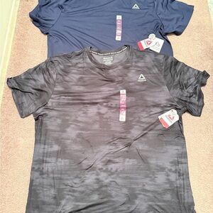 Reebok Men's Black and Blue T-Shirts 2XL